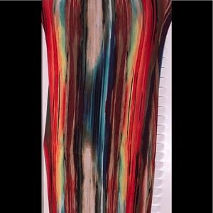 Strapless Water Color Maxi Dress